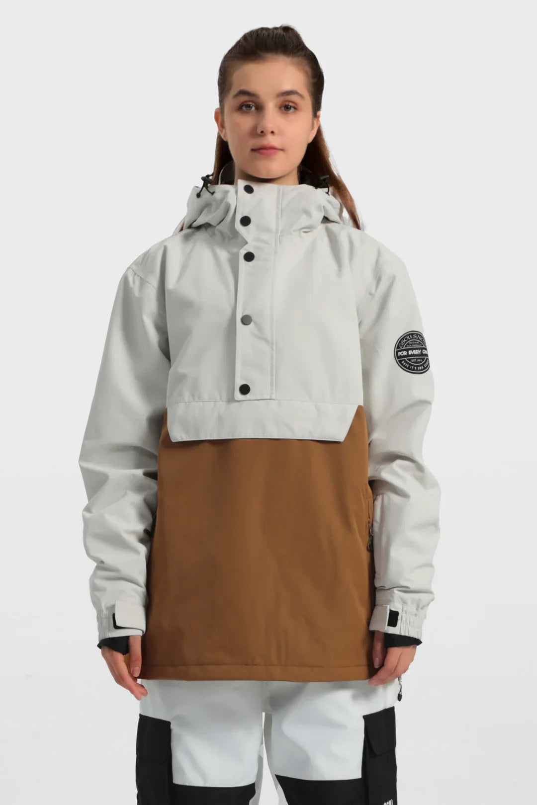 Women's Baggy Snowboard Jacket Blizzard Pullover Snow Jacket