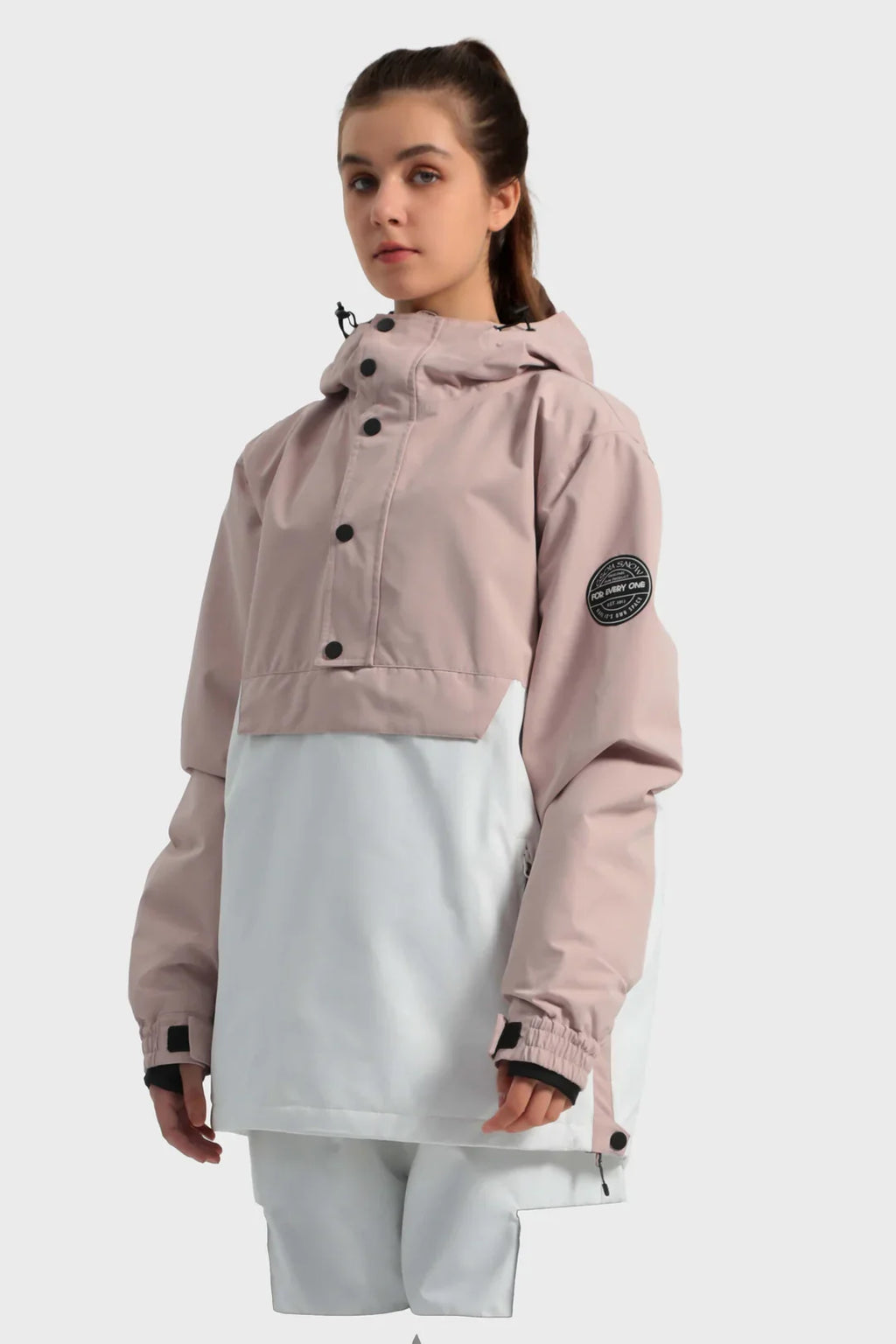 Women's Baggy Snowboard Jacket Blizzard Pullover Snow Jacket