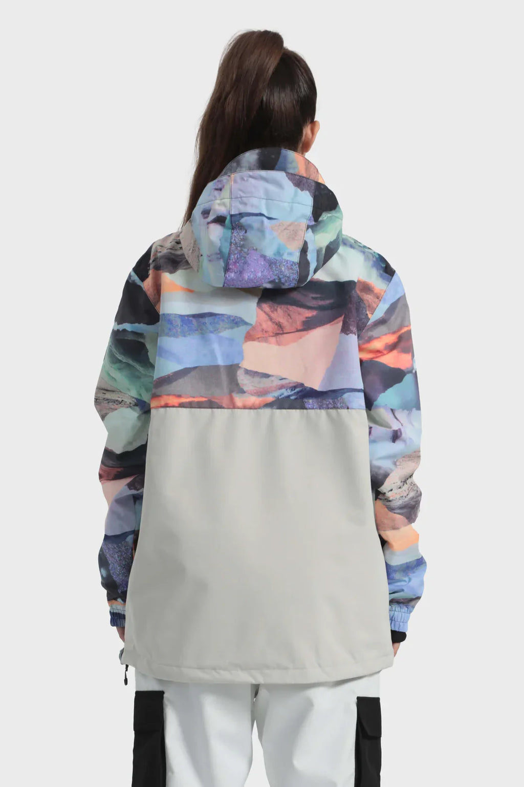 Women's Baggy Snowboard Jacket Blizzard Pullover Snow Jacket