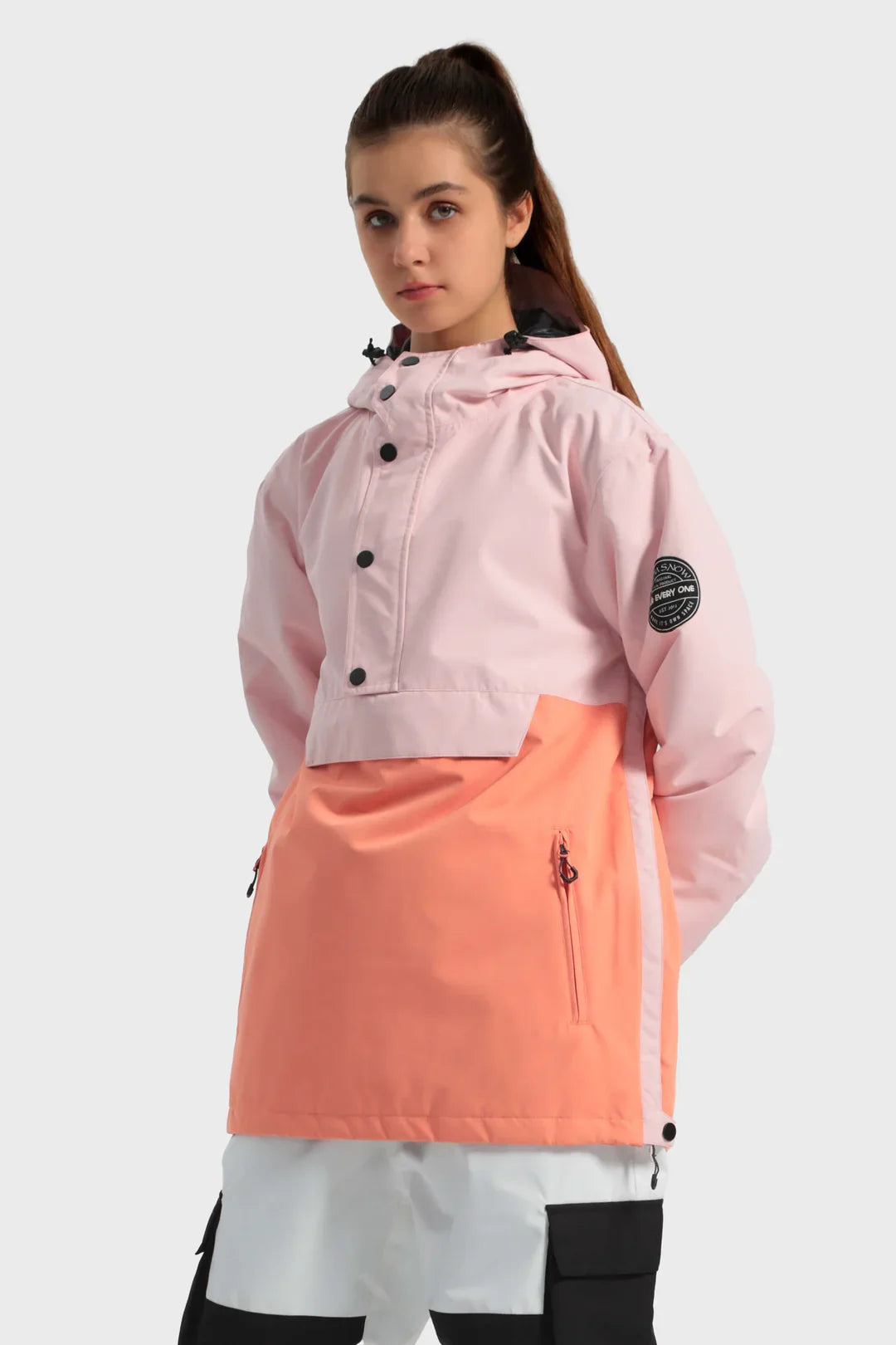 Women's Baggy Snowboard Jacket Blizzard Pullover Snow Jacket