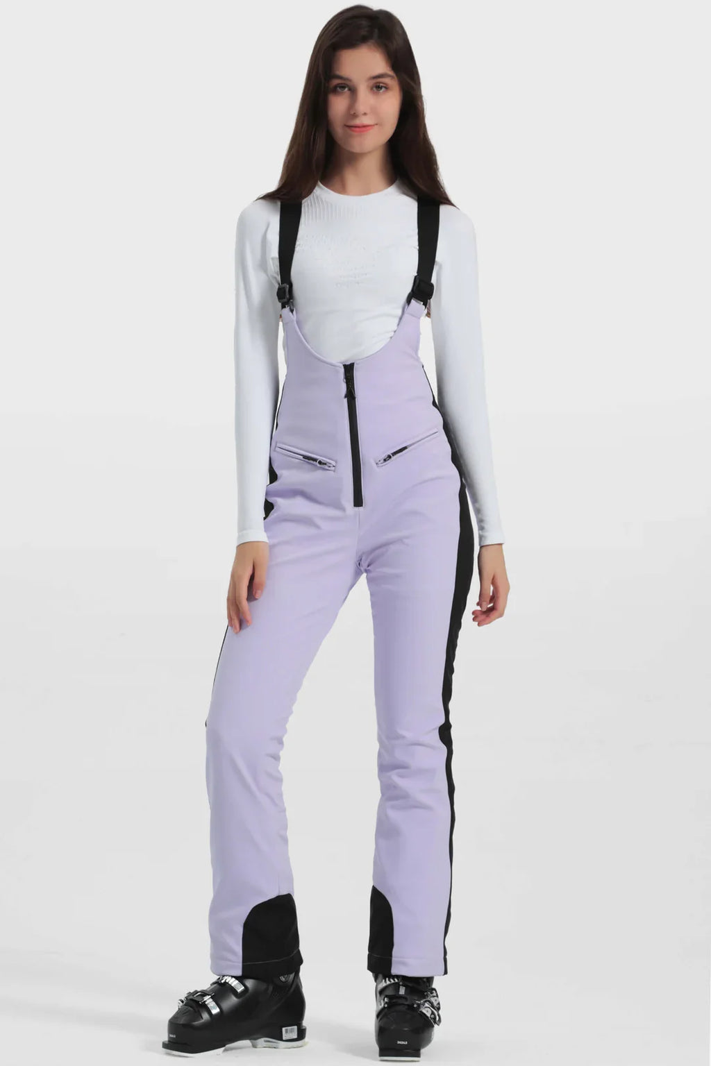 Women's Ski Bibs Trendy Slim Fit Snow Bibs