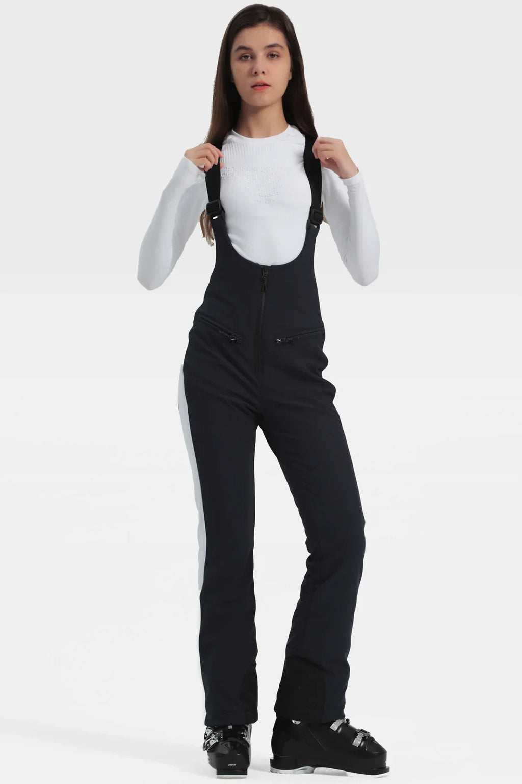 Women's Ski Bibs Trendy Slim Fit Snow Bibs