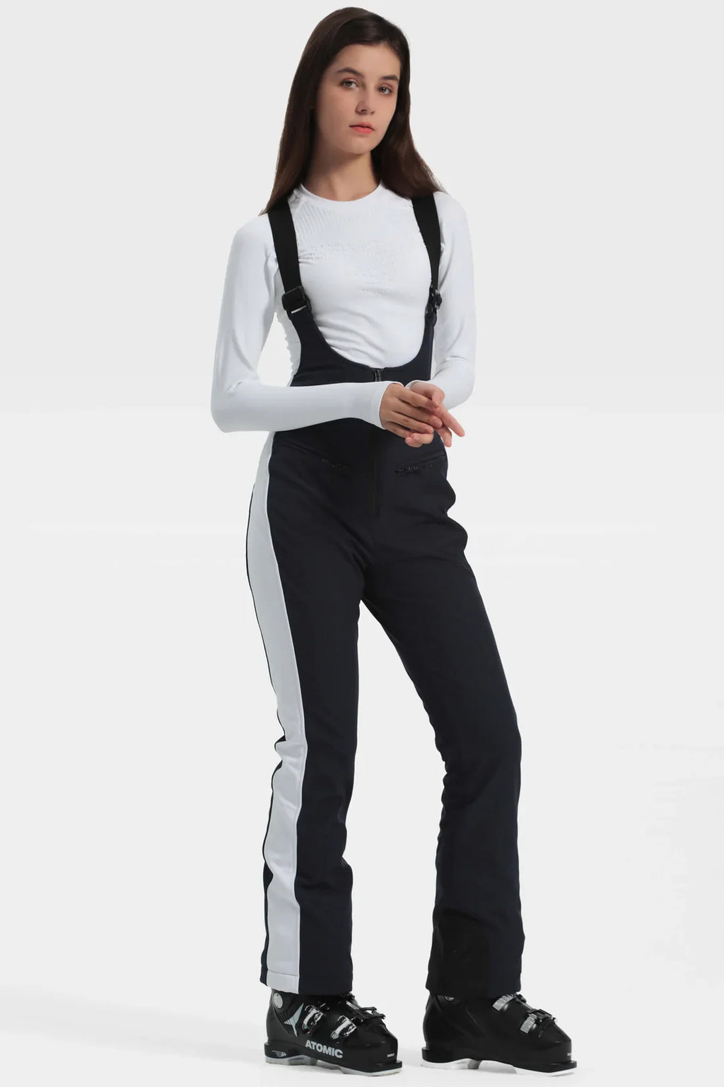 Women's Ski Bibs Trendy Slim Fit Snow Bibs