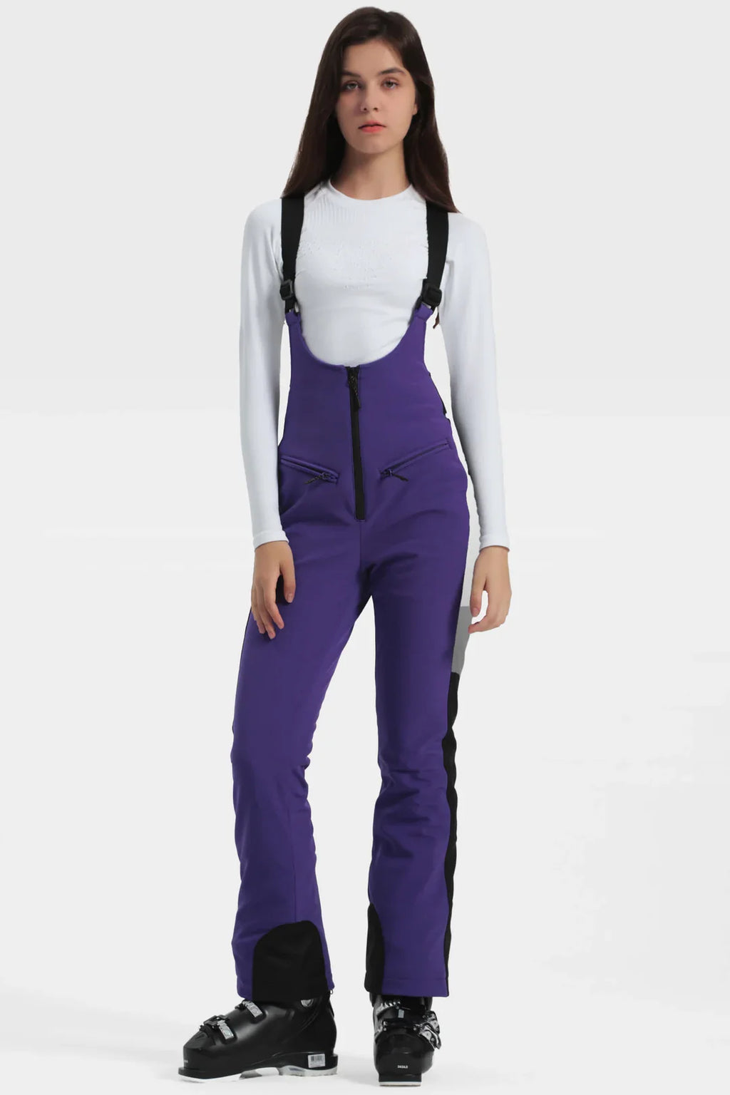 Women's Ski Bibs Trendy Slim Fit Snow Bibs