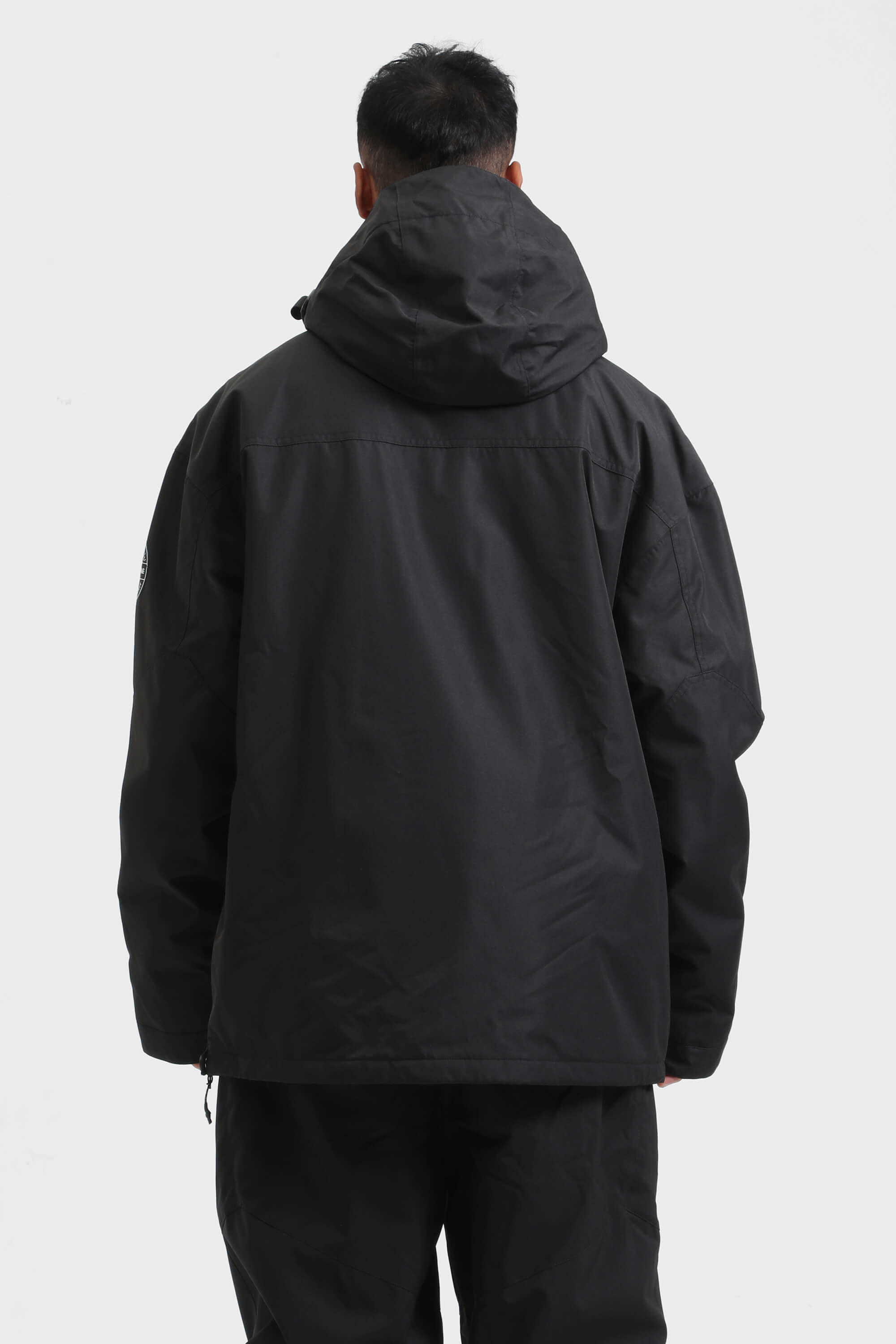 Men's Black Insulated Color-Block Ski Anorak Snow Anoraks Secondary image