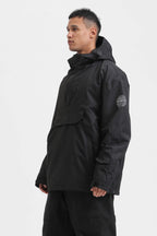 Men's Rust & Black Insulated Color-Block Ski Anorak Snow Anoraks