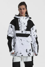 Women's Green & Blue Insulated Color-Block Ski Anorak Snow Anoraks