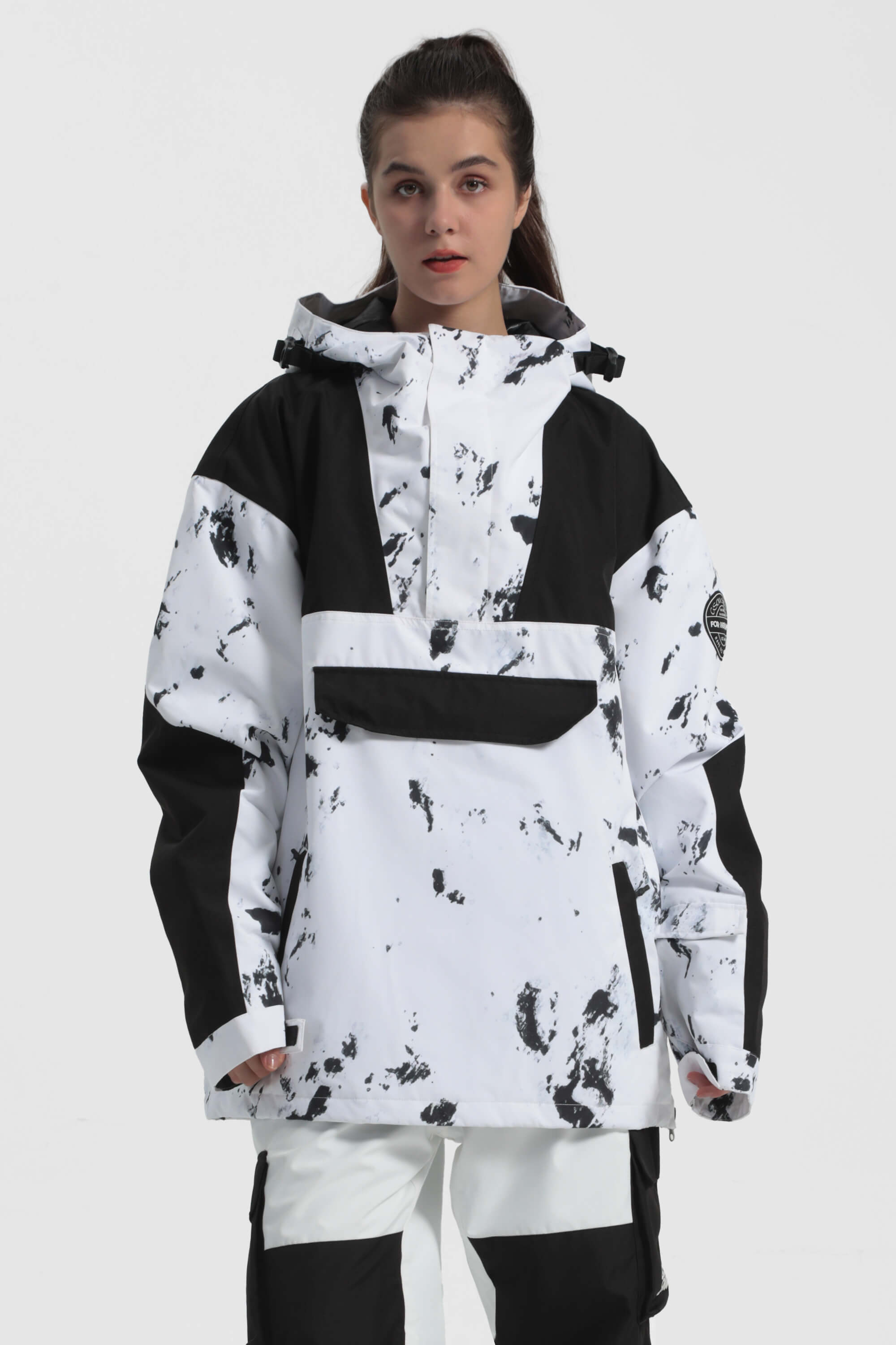 Women's Ink Dot Insulated Color-Block Ski Anorak Snow Anoraks Main image