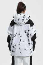 Women's Green & Blue Insulated Color-Block Ski Anorak Snow Anoraks