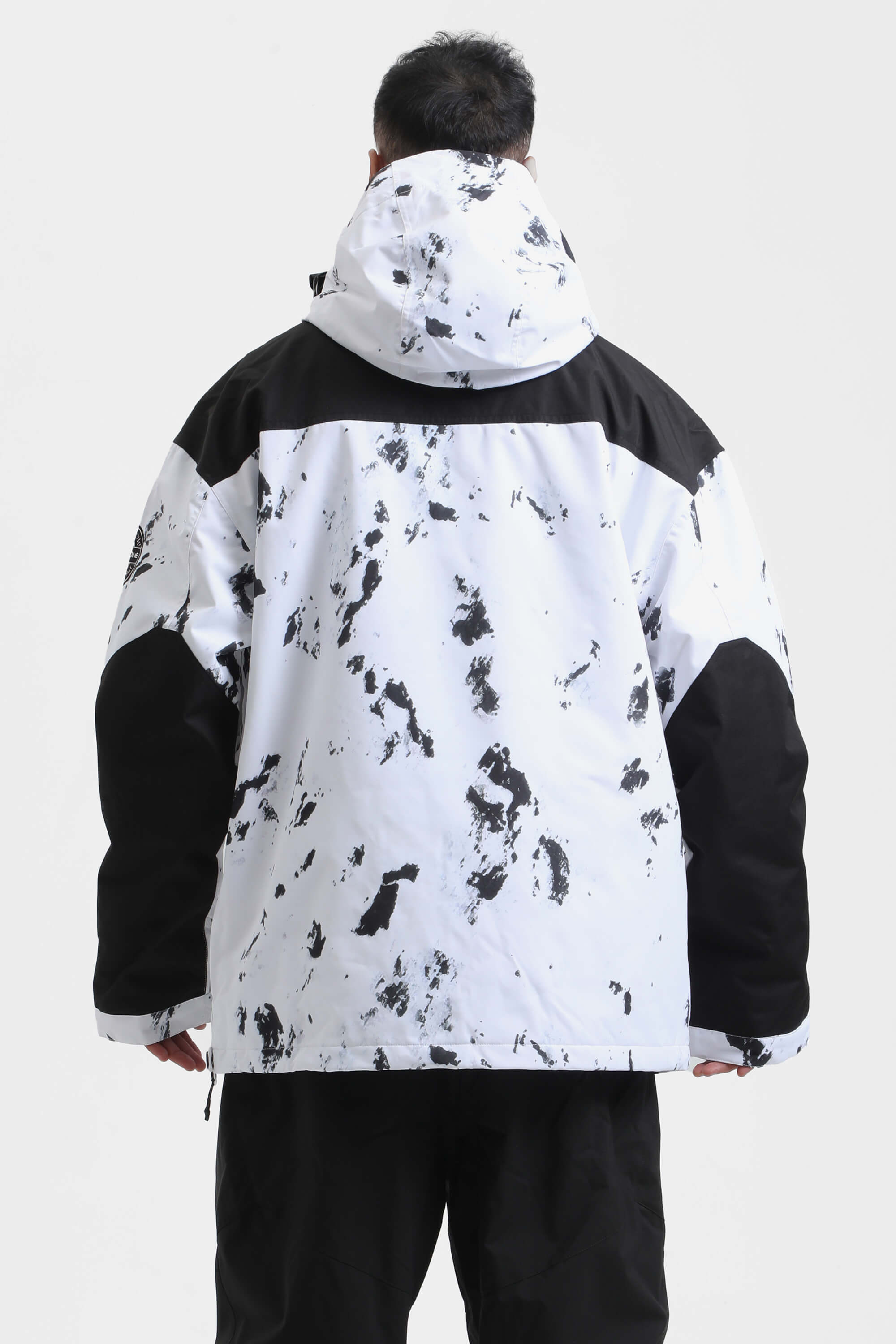 Men's Ink Dot Insulated Color-Block Ski Anorak Snow Anoraks Secondary image