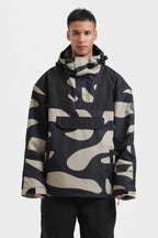 Men's Ink Dot Insulated Color-Block Ski Anorak Snow Anoraks