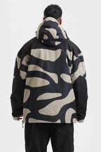 Men's Ink Dot Insulated Color-Block Ski Anorak Snow Anoraks
