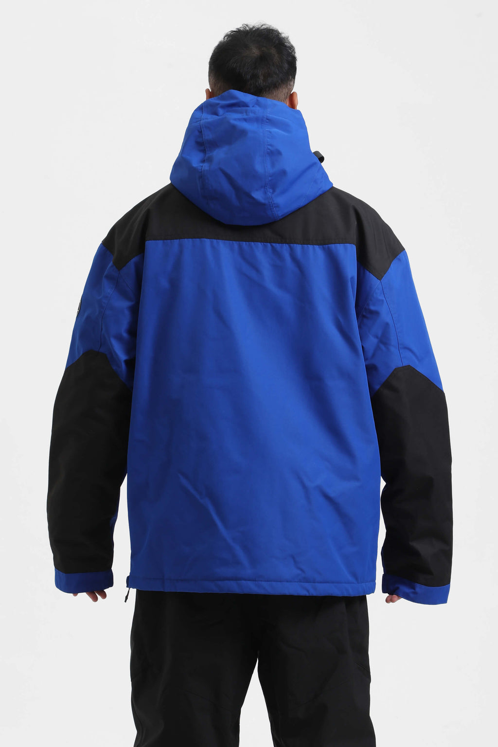 Men's Rust & Black Insulated Color-Block Ski Anorak Snow Anoraks