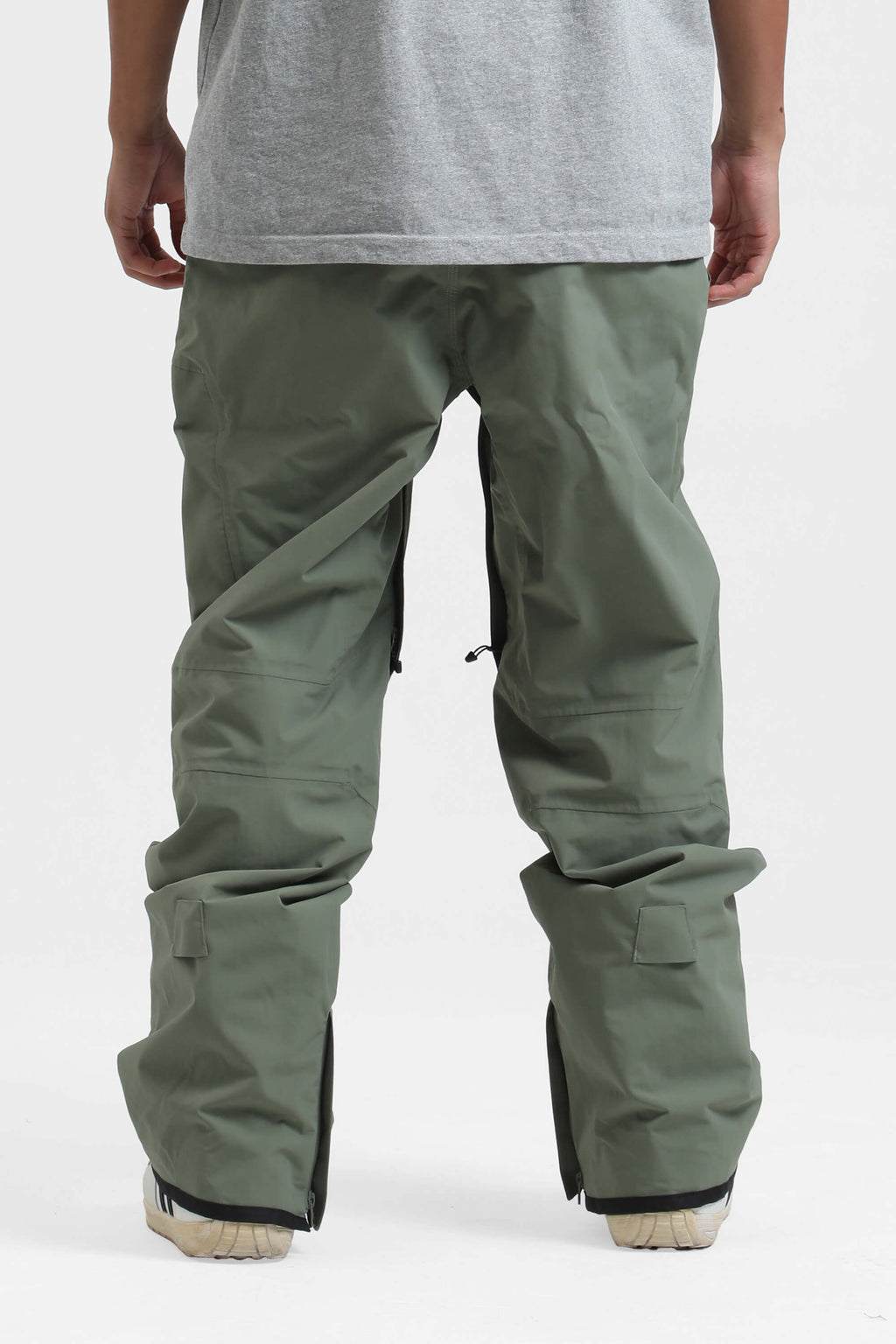 Men's Red Multi-Pocket Vented Ski Pants Baggy Snow Pants