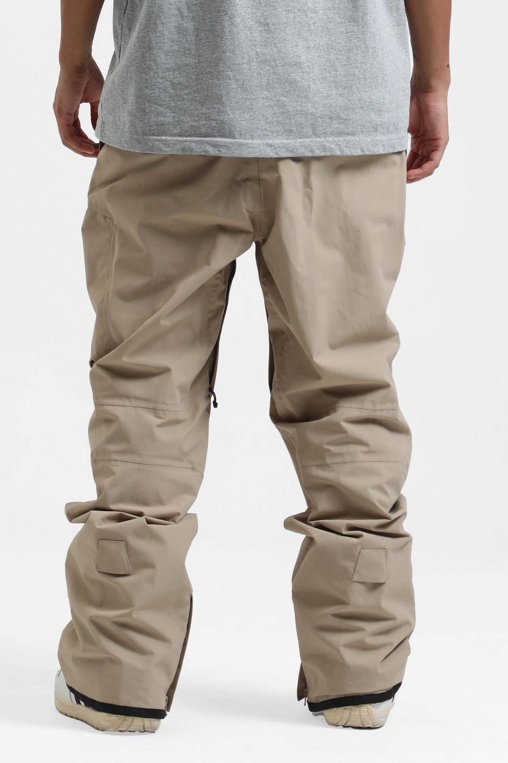 Men's Red Multi-Pocket Vented Ski Pants Baggy Snow Pants