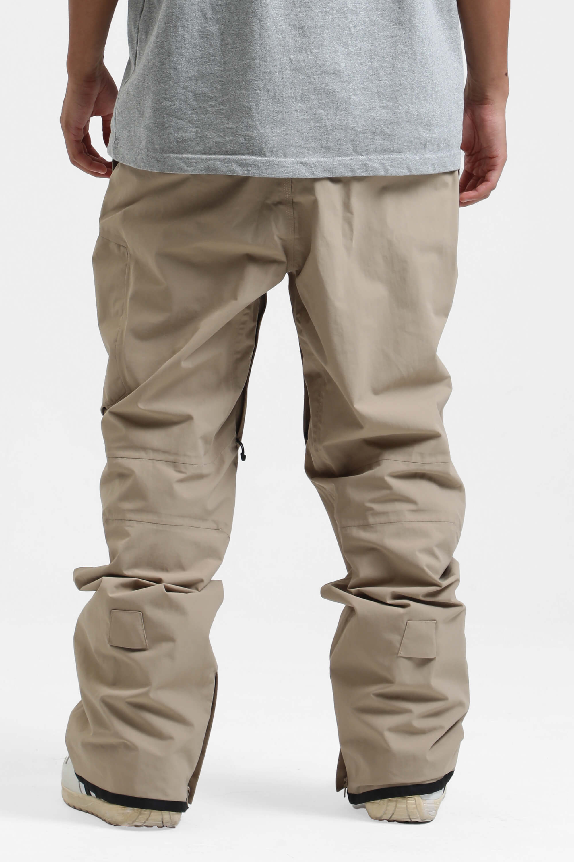 Men's Red Multi-Pocket Vented Ski Pants Baggy Snow Pants