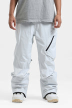 Men's Army Green Multi-Pocket Vented Ski Pants Baggy Snow Pants