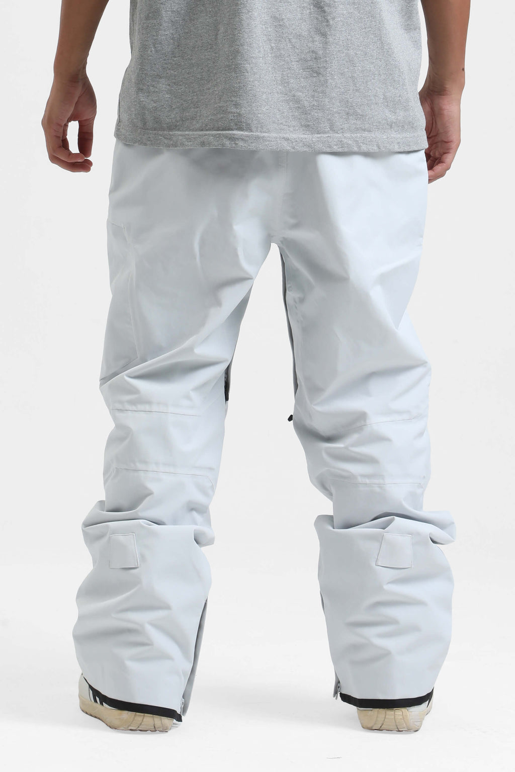 Men's Army Green Multi-Pocket Vented Ski Pants Baggy Snow Pants