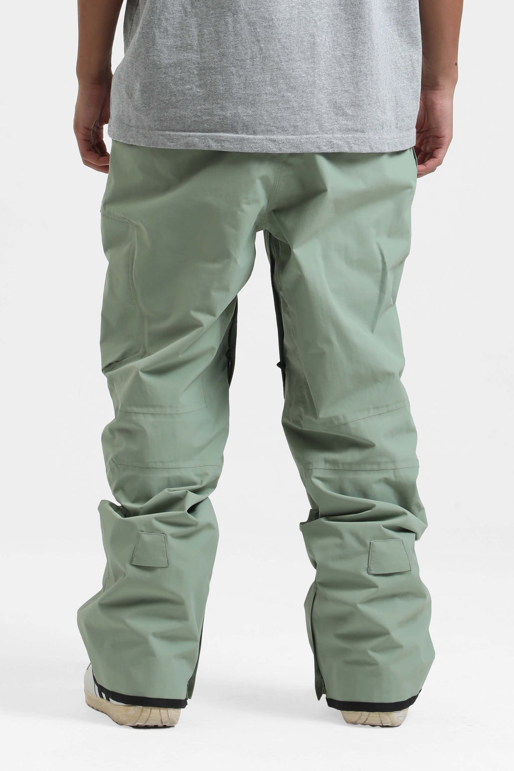 Men's Red Multi-Pocket Vented Ski Pants Baggy Snow Pants