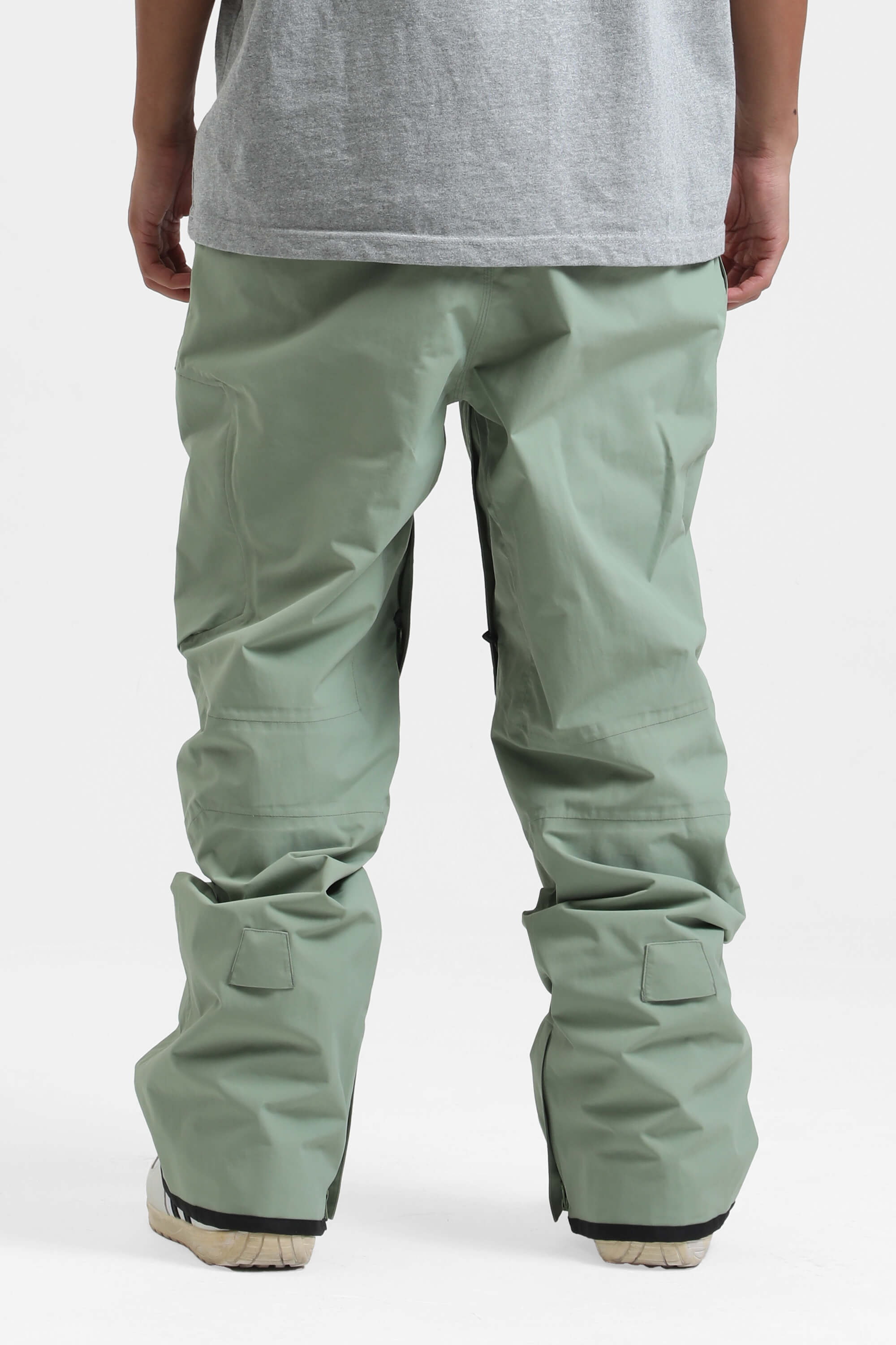 Men's Green Multi-Pocket Vented Ski Pants Baggy Snow Pants Secondary image