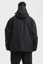 Men's Dark Green & Navy Abrasion-Resistant Waterproof Ski Jacket Insulated Softshell Snow Jacket