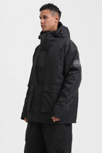 Men's Mint & Black Abrasion-Resistant Waterproof Ski Jacket Insulated Softshell Snow Jacket