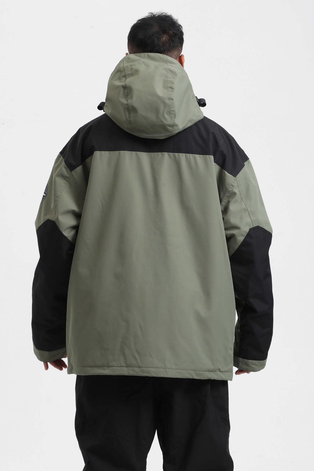 Men's Mint & Black Abrasion-Resistant Waterproof Ski Jacket Insulated Softshell Snow Jacket