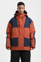 Men's Mint & Black Abrasion-Resistant Waterproof Ski Jacket Insulated Softshell Snow Jacket