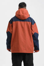 Men's Mint & Black Abrasion-Resistant Waterproof Ski Jacket Insulated Softshell Snow Jacket
