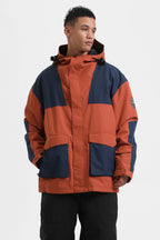 Men's Mint & Black Abrasion-Resistant Waterproof Ski Jacket Insulated Softshell Snow Jacket