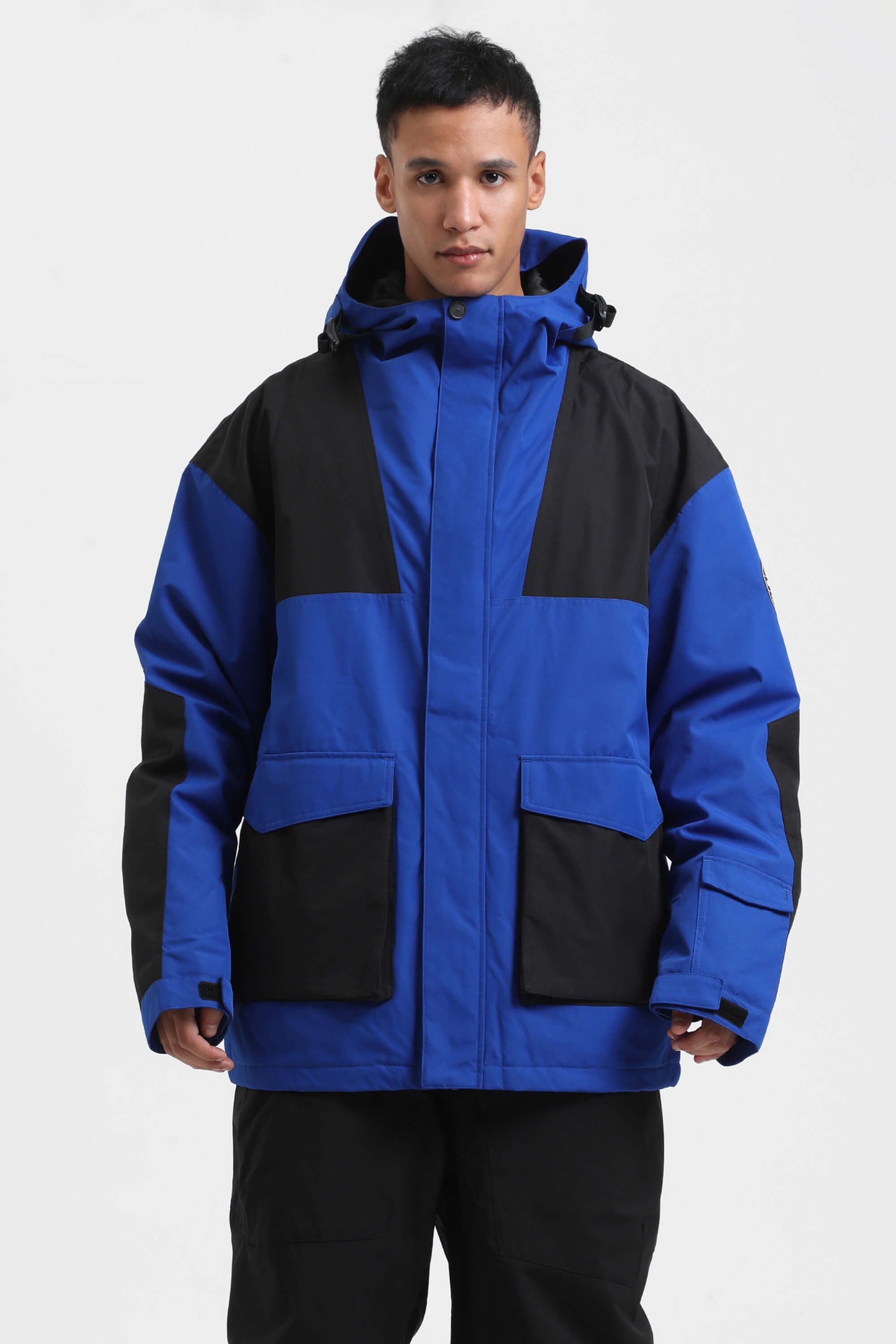 Men's Mint & Black Abrasion-Resistant Waterproof Ski Jacket Insulated Softshell Snow Jacket