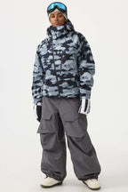 Women's Lavender Multi-Pocket Face-Vented Ski Jacket Fully Waterproof Snow Jacket