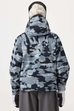 Women's Off White Multi-Pocket Face-Vented Ski Jacket Fully Waterproof Snow Jacket