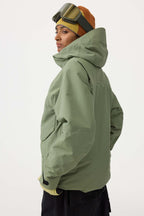Women's Black Multi-Pocket Face-Vented Ski Jacket Fully Waterproof Snow Jacket