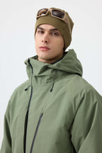 Men's Camouflage Multi-Pocket Face-Vented Ski Jacket Fully Waterproof Snow Jacket