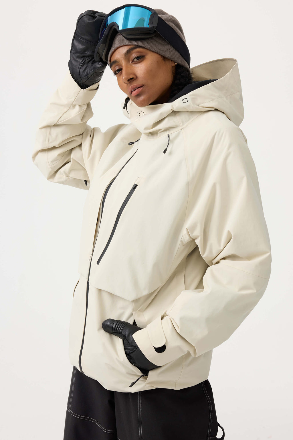 Women's Camouflage Multi-Pocket Face-Vented Ski Jacket Fully Waterproof Snow Jacket