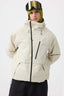 Men's Off White Multi-Pocket Face-Vented Ski Jacket Fully Waterproof Snow Jacket