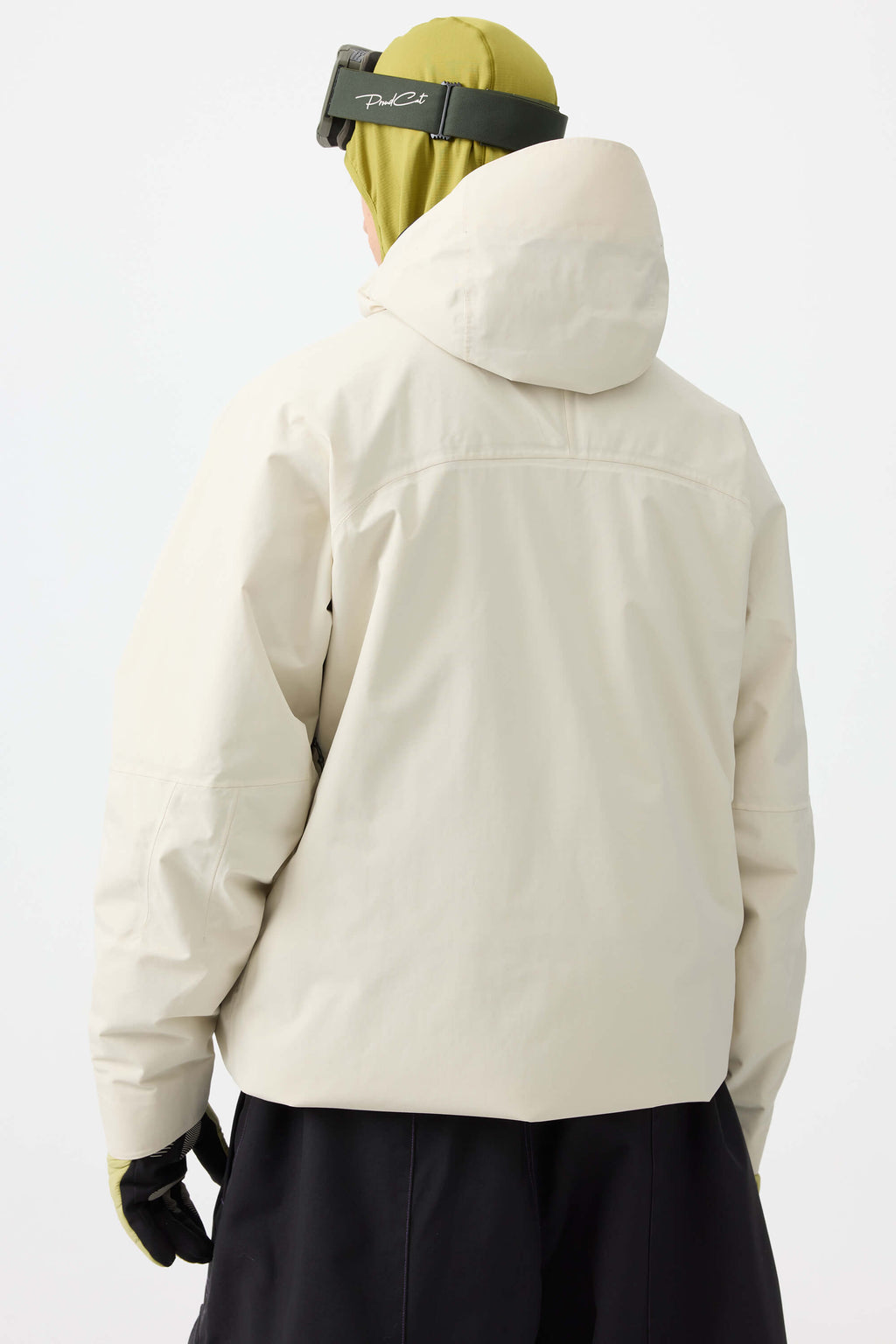 Men's White Multi-Pocket Face-Vented Ski Jacket Fully Waterproof Snow Jacket