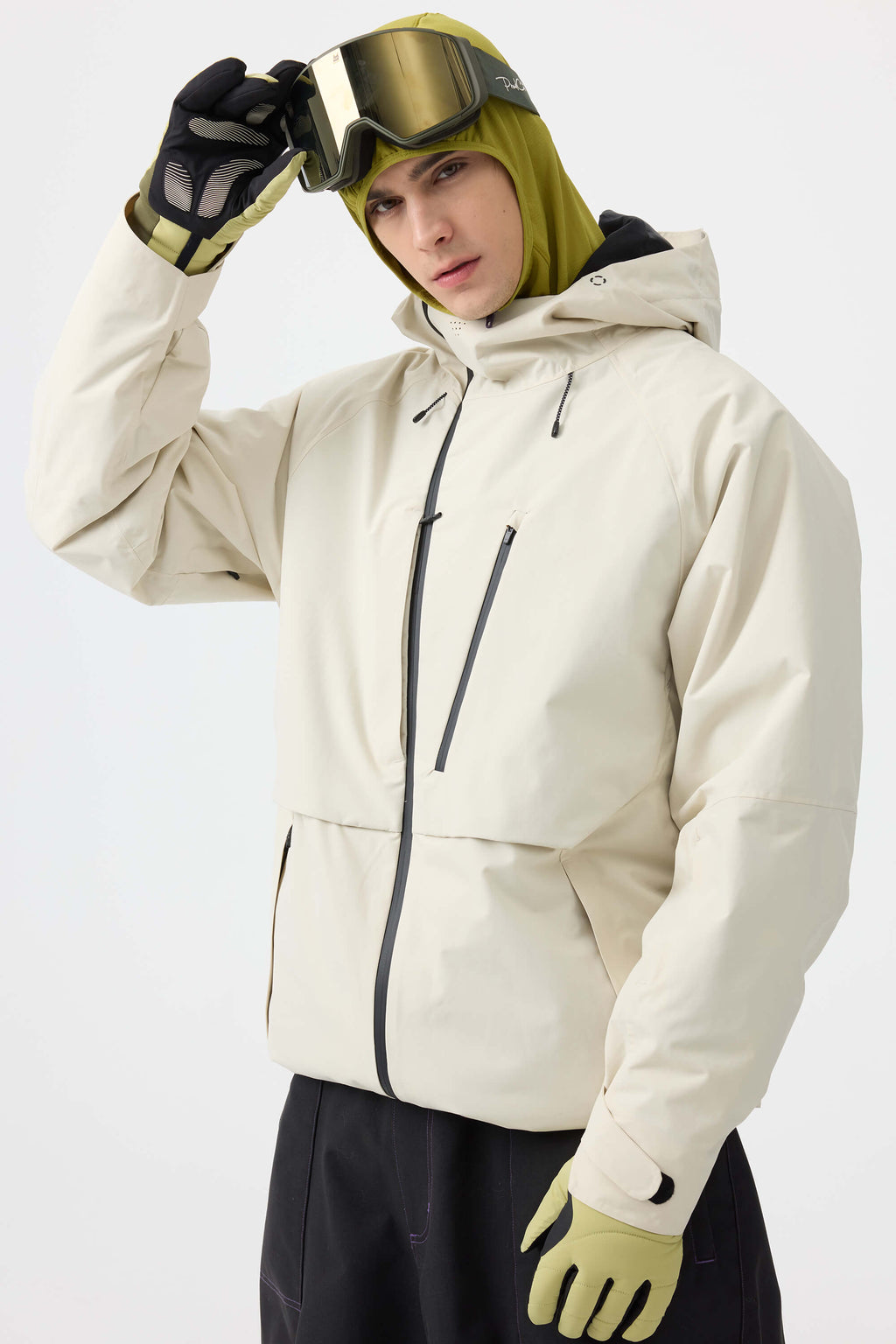 Men's Camouflage Multi-Pocket Face-Vented Ski Jacket Fully Waterproof Snow Jacket