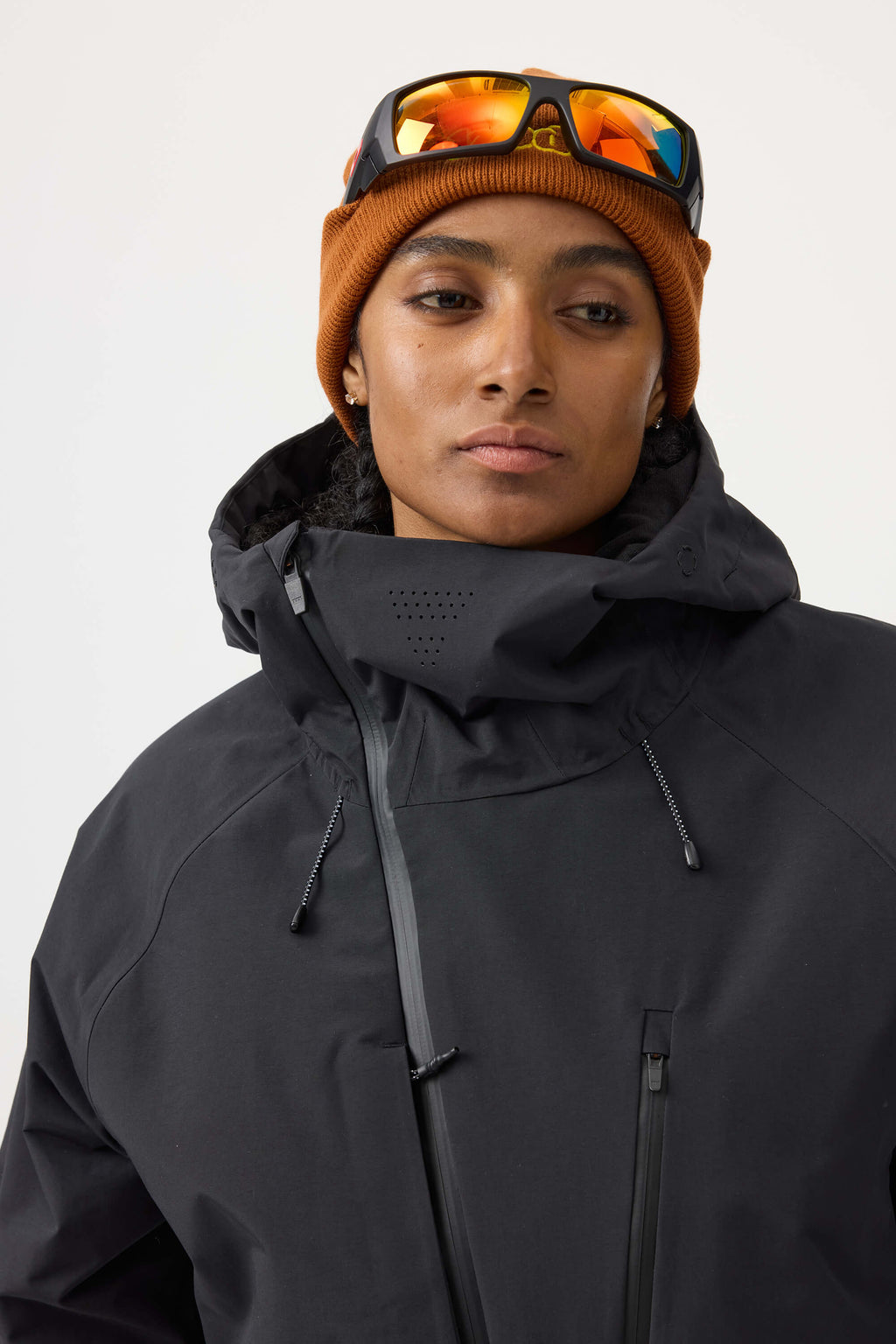 Women's Army Green Multi-Pocket Face-Vented Ski Jacket Fully Waterproof Snow Jacket