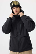 Men's Camouflage Multi-Pocket Face-Vented Ski Jacket Fully Waterproof Snow Jacket