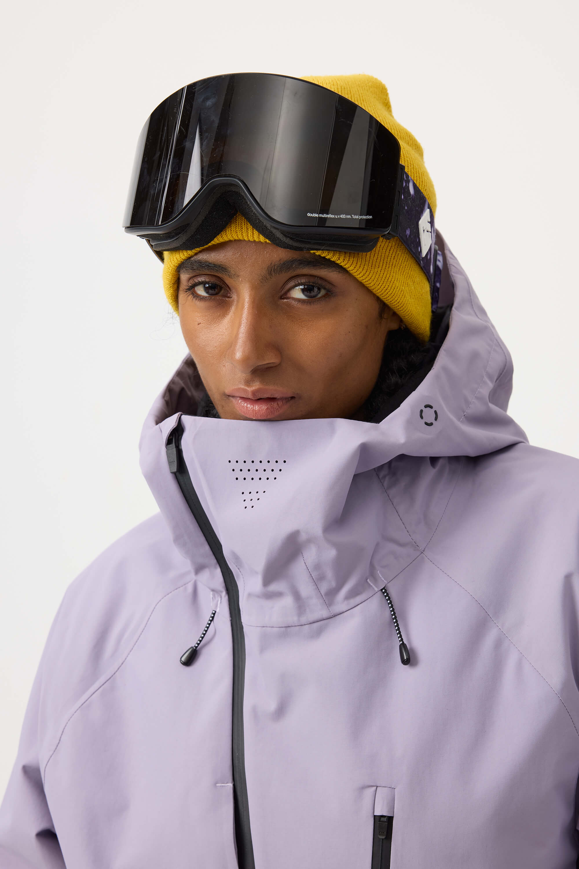 Women's Lavender Multi-Pocket Face-Vented Ski Jacket Fully Waterproof Snow Jacket Secondary image
