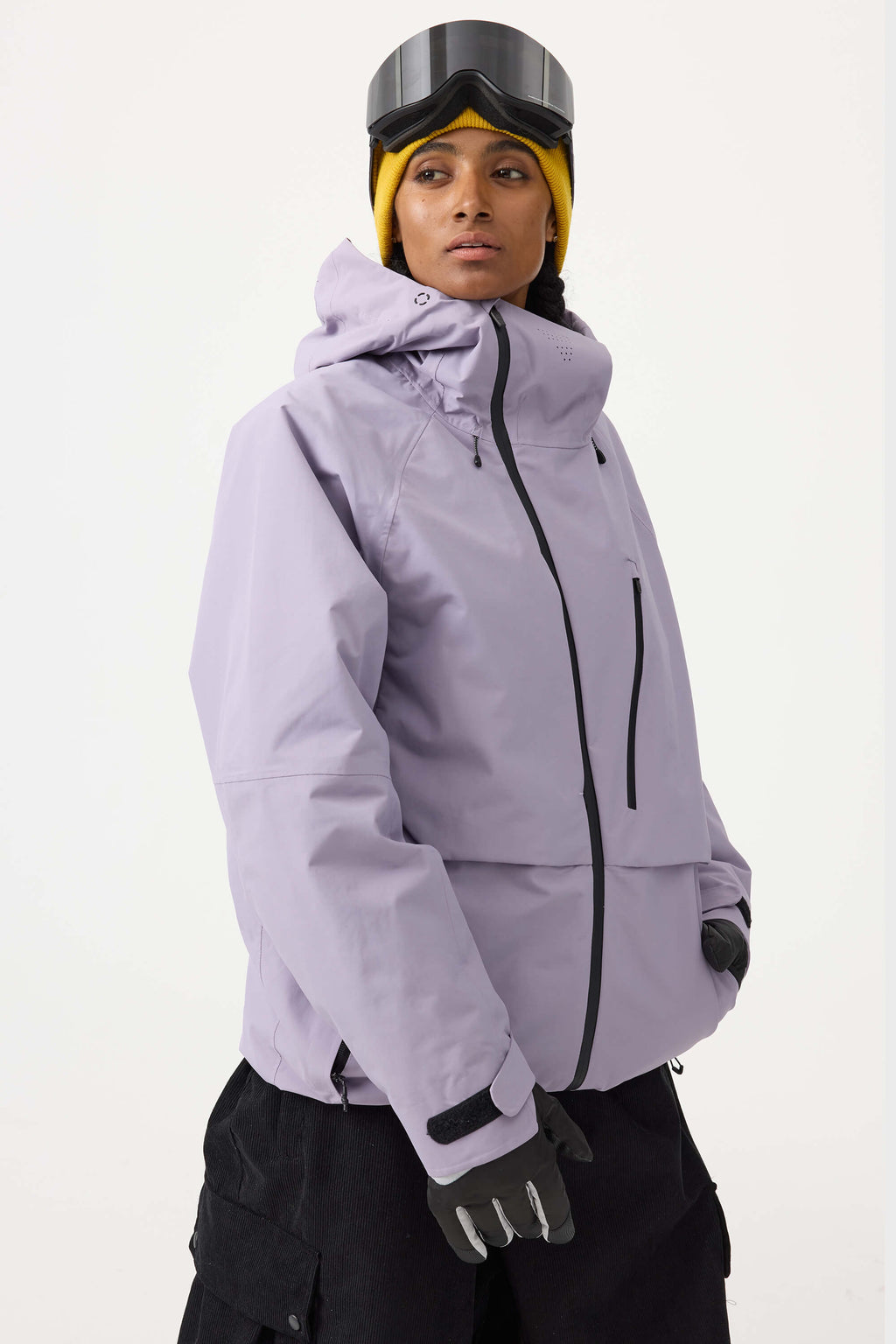 Women's Army Green Multi-Pocket Face-Vented Ski Jacket Fully Waterproof Snow Jacket