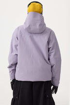 Women's White Multi-Pocket Face-Vented Ski Jacket Fully Waterproof Snow Jacket