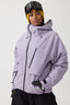 Women's Lavender Multi-Pocket Face-Vented Ski Jacket Fully Waterproof Snow Jacket