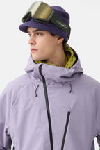 Men's Off White Multi-Pocket Face-Vented Ski Jacket Fully Waterproof Snow Jacket