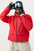 Women's Lavender Multi-Pocket Face-Vented Ski Jacket Fully Waterproof Snow Jacket