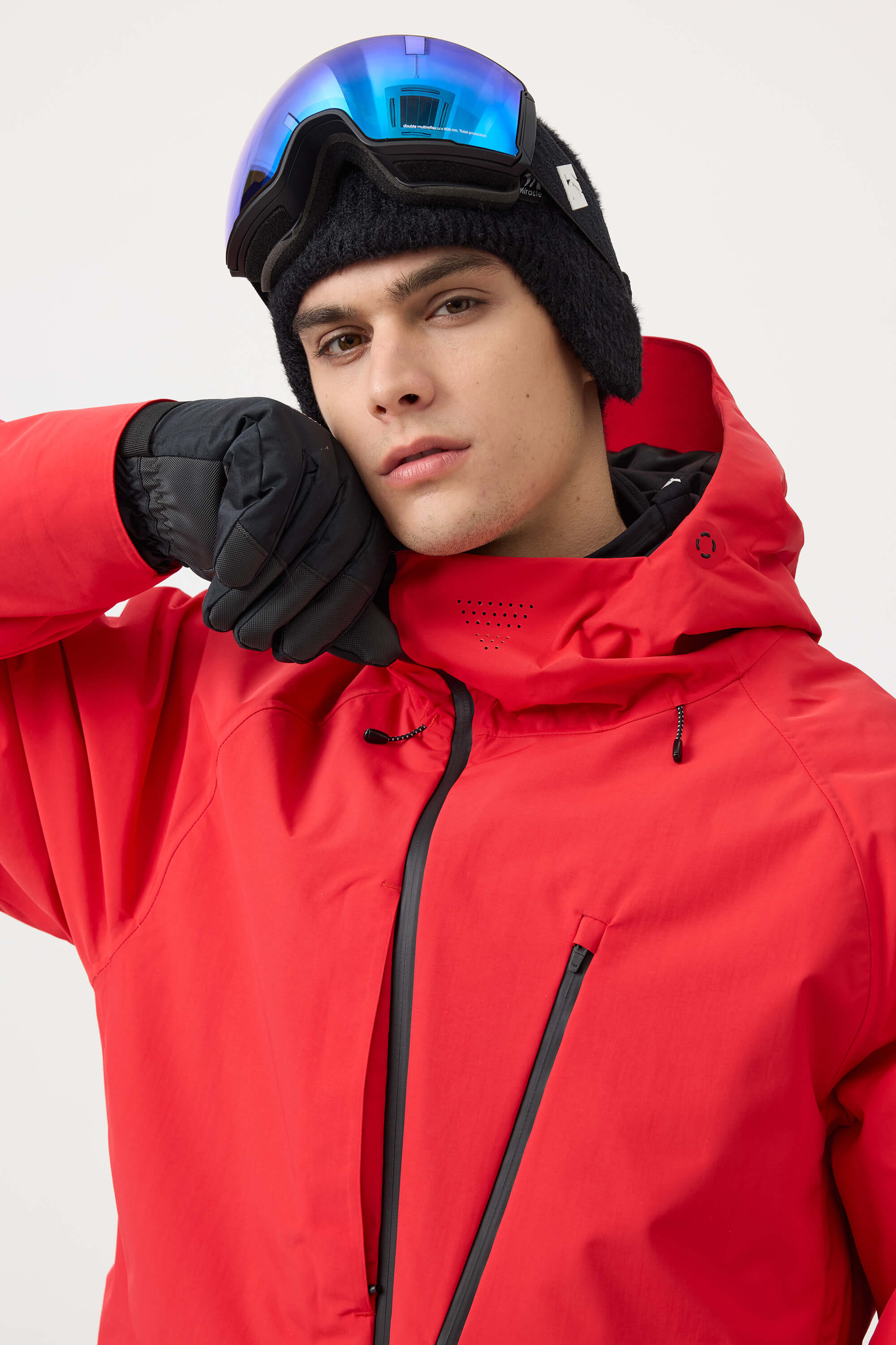 Men's Camouflage Multi-Pocket Face-Vented Ski Jacket Fully Waterproof Snow Jacket