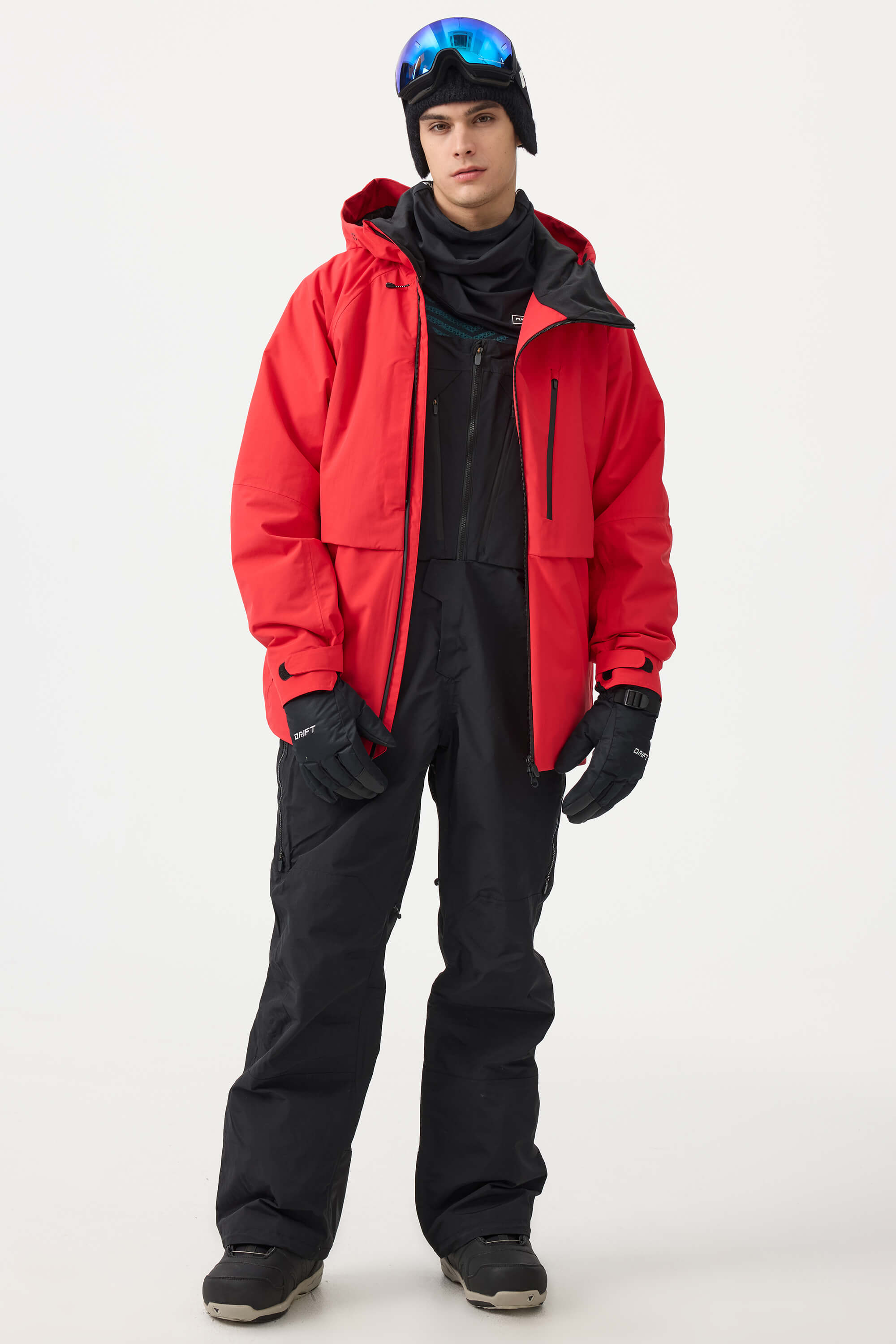 Men's Camouflage Multi-Pocket Face-Vented Ski Jacket Fully Waterproof Snow Jacket