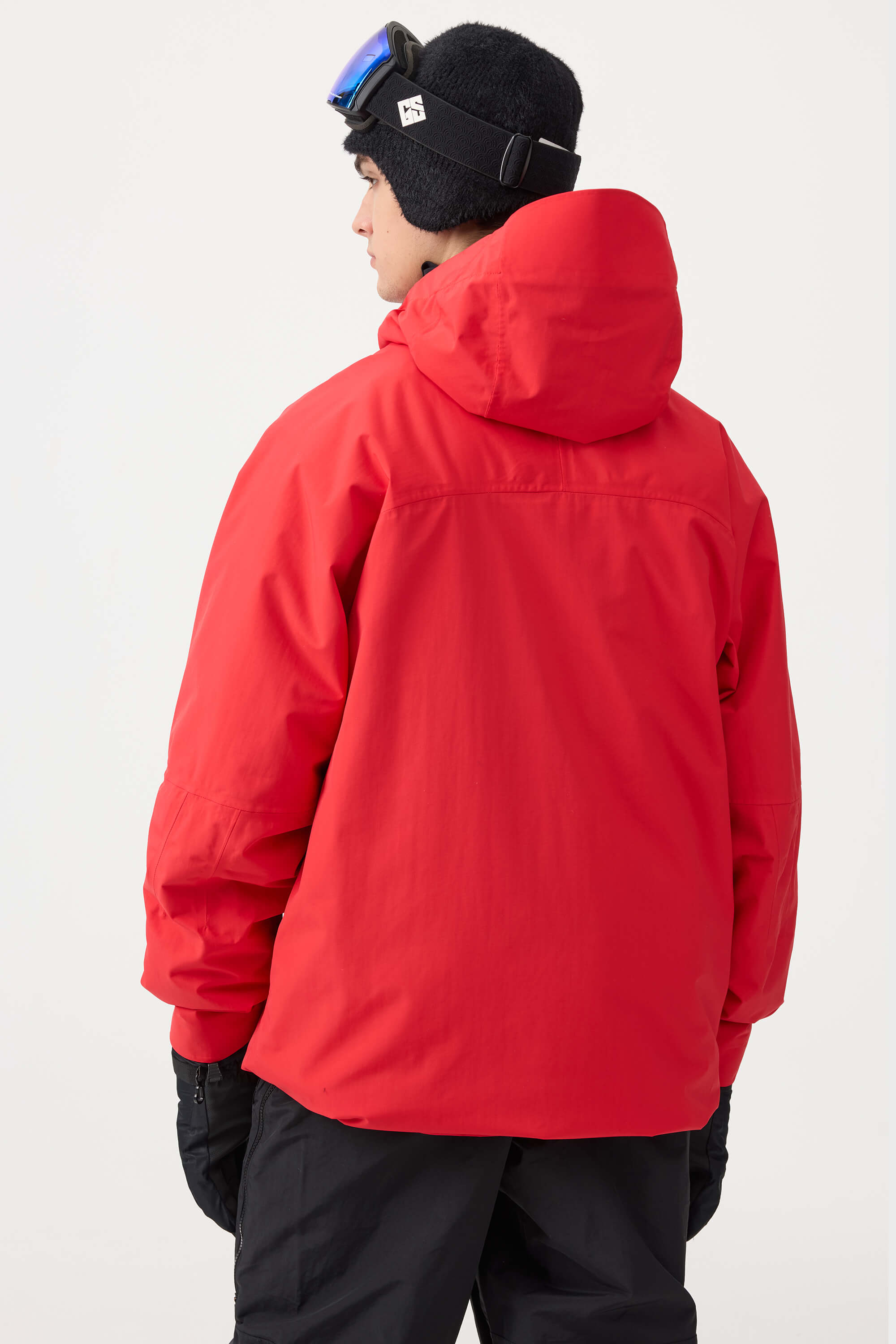 Men's Off White Multi-Pocket Face-Vented Ski Jacket Fully Waterproof Snow Jacket